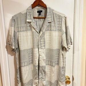 ASOS Light Gray Patterned Casual Shirt
